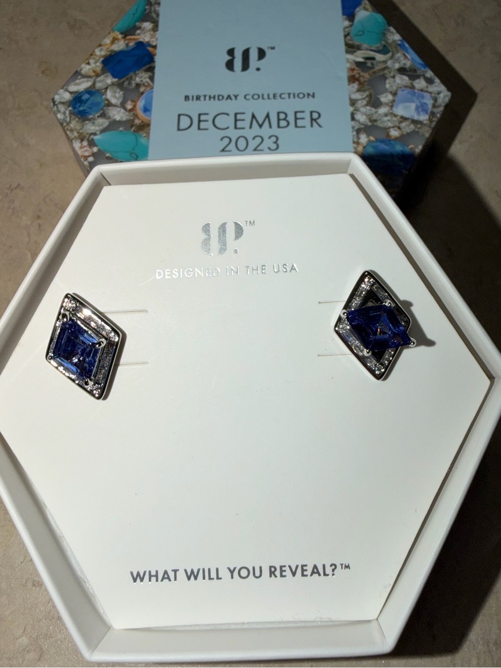 BP RETRO December 23 Earrings-The Celeste Earrings Light Tanzanite on Rhodium